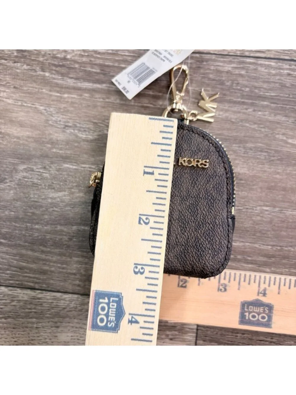 NEW Michael Kors Jet Set Travel XS Backpack Charm Keychain Brown/Black Gold